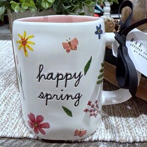 Rae Dunn Happy Spring Flowers Coffee Mug